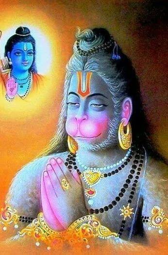 APM Hanuman JI Wall Sticker Fully Waterproof Vinyl Sticker self Adhesive for Living Room, Bedroom, Office, Kids Room 12X18 inches (H24)