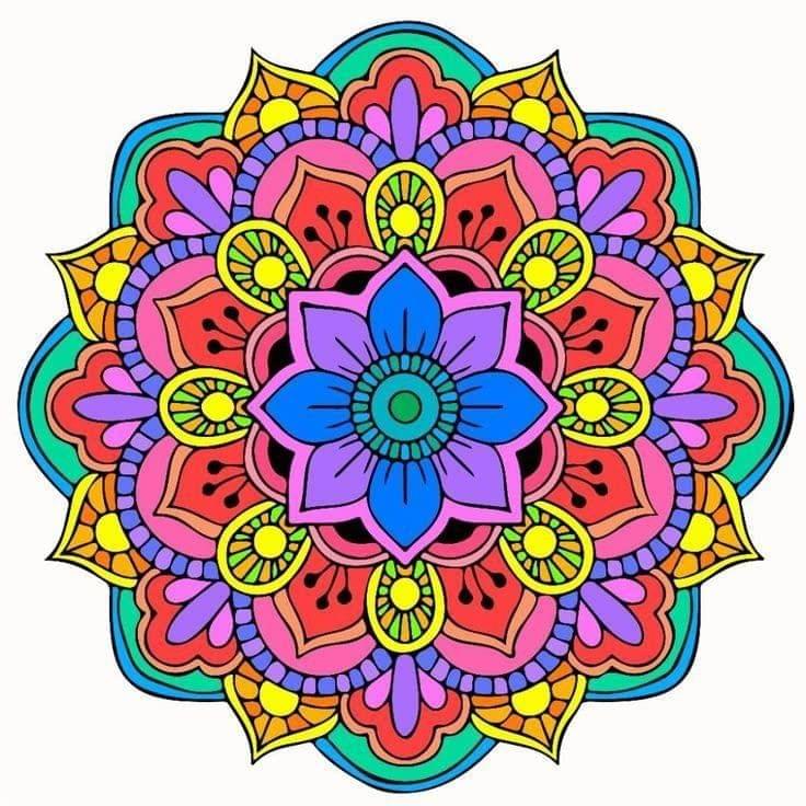 APM Rangoli Waterproof Laminated Floor Sticker in 15X15 inches (DS8)