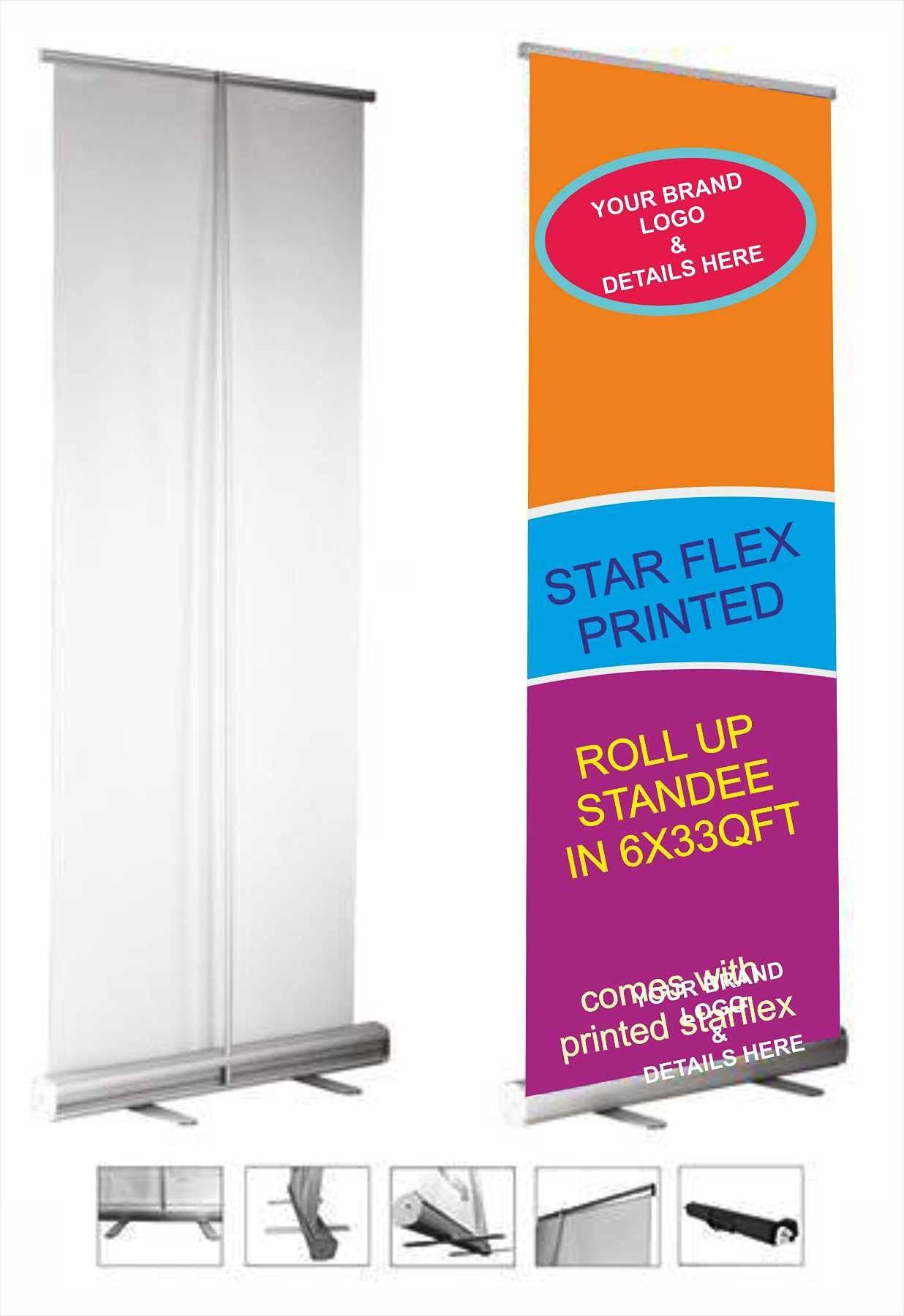 APM ROLL UP STANDEE WITH ECO SOLVENT PRINT FOR OUTDOOR AND INDOOR USE, IN SIZE6X3