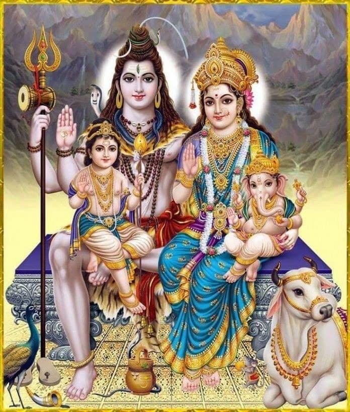 APM Shiv JI Wall Sticker Fully Waterproof Vinyl Sticker self Adhesive for Living Room, Bedroom, Office, Kids Room 12X18 inches