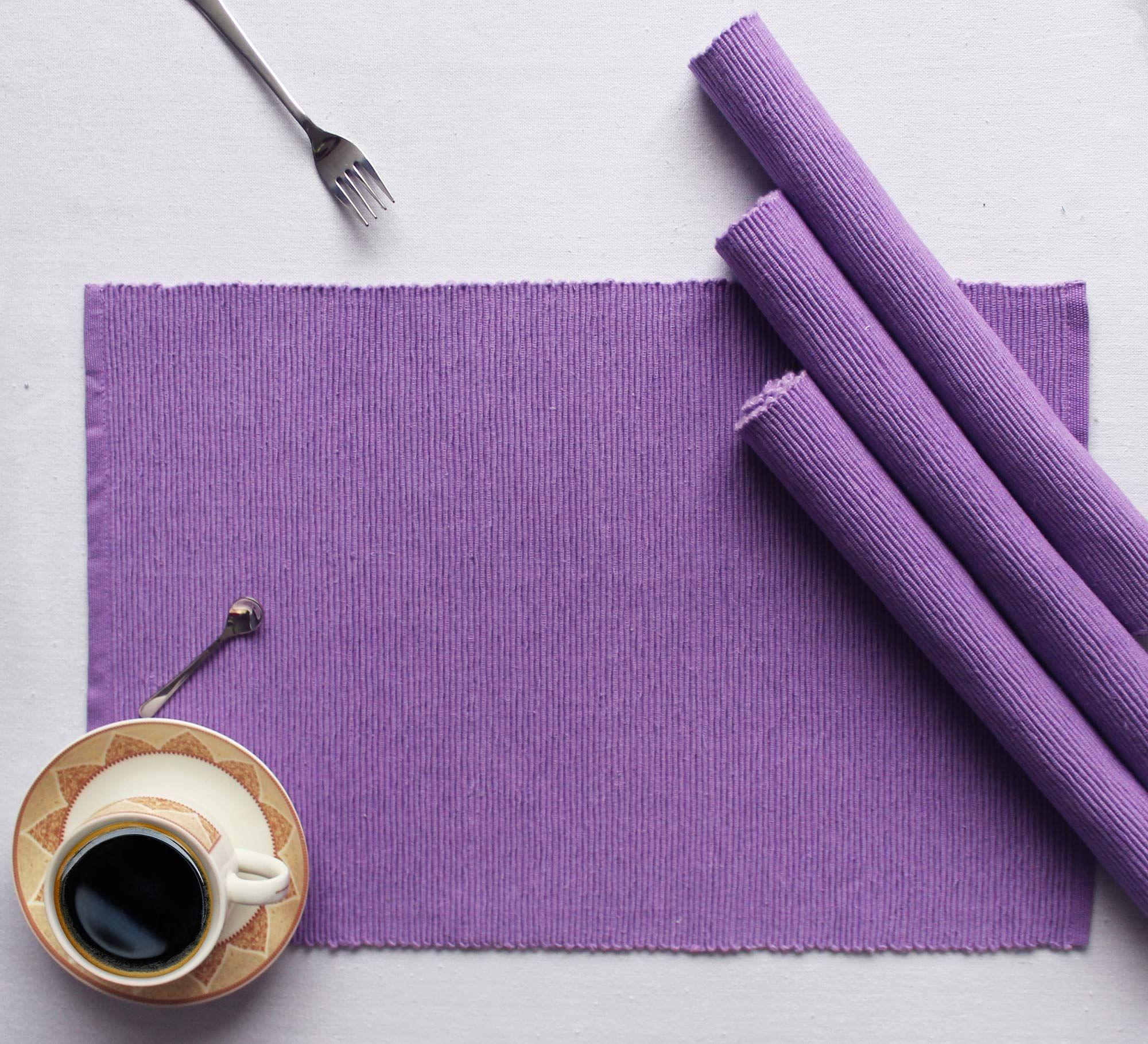 Airwill ? Cotton Dining Table Placemats (Lavender, Pack of 4)