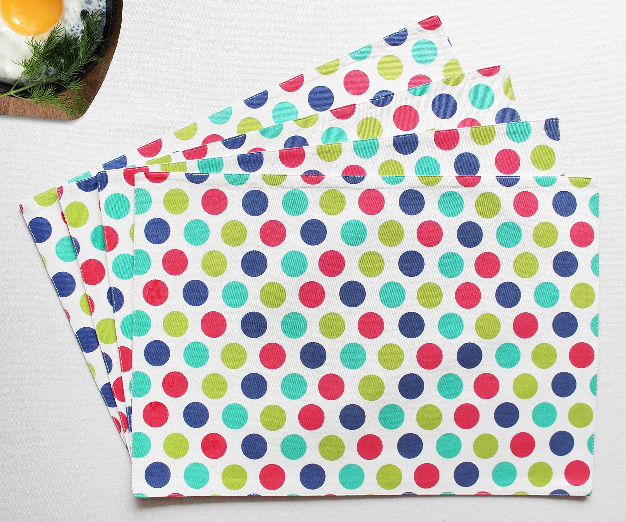 Airwill ? Cotton Dining Table Placemats (Multicolor, Pack of 4)
