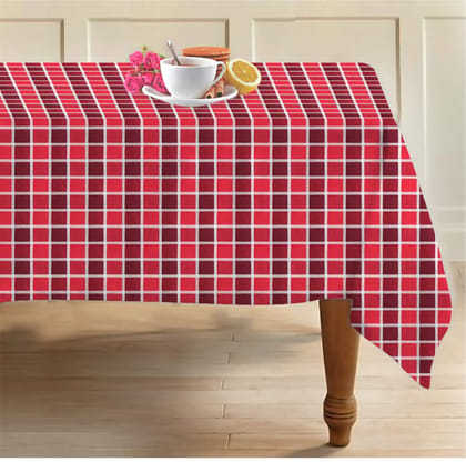 AIRWILL, 100% Cotton Designer Checks Tablecloth/Teapoy Cloth, Sized by 60 inches in Width and 90 inches in Length. Use as 6/8 Seaters, Rectangles Shaped. Pack of 1 Piece.
