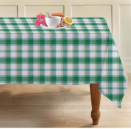 AIRWILL, 100% Cotton Designer Checks Tablecloth/Teapoy Cloth, Sized by 58 inches in Width and 90 inches in Length. Use as 6/8 Seaters, Rectangles Shaped. Pack of 1 Piece.