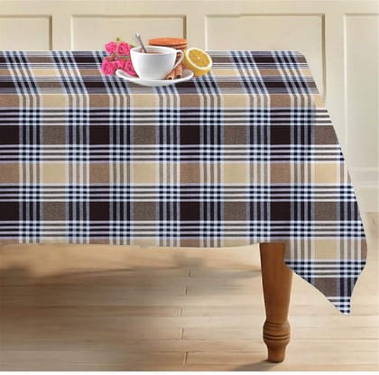 AIRWILL, 100% Cotton Designer Checks Tablecloth/Teapoy Cloth, Sized by 58 inches in Width and 90 inches in Length. Use as 6/8 Seaters, Rectangles Shaped. Pack of 1 Piece.