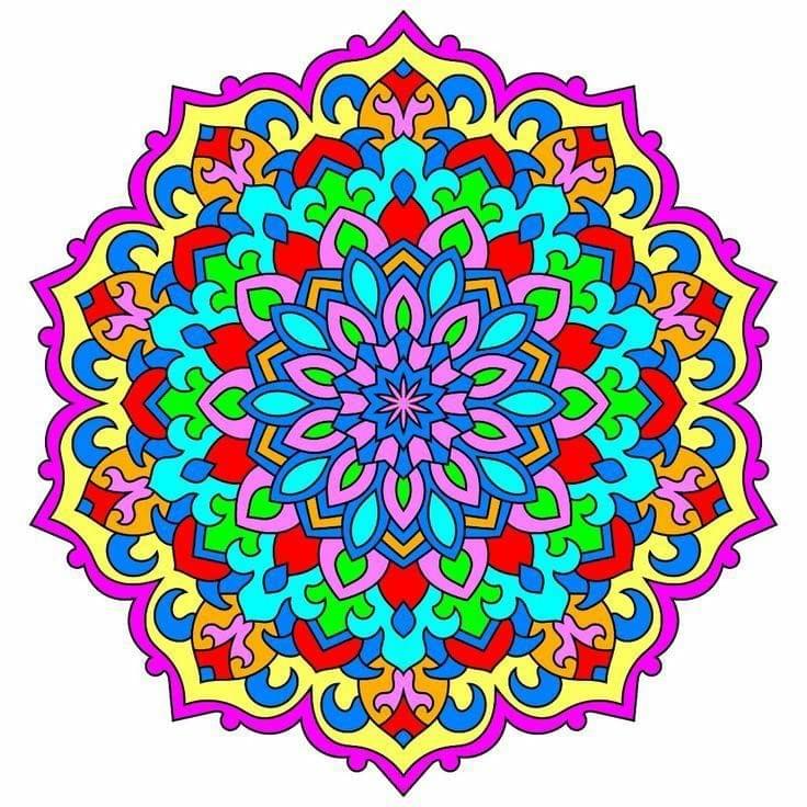 APM Rangoli Waterproof Laminated Floor Sticker in 15X15 inches
