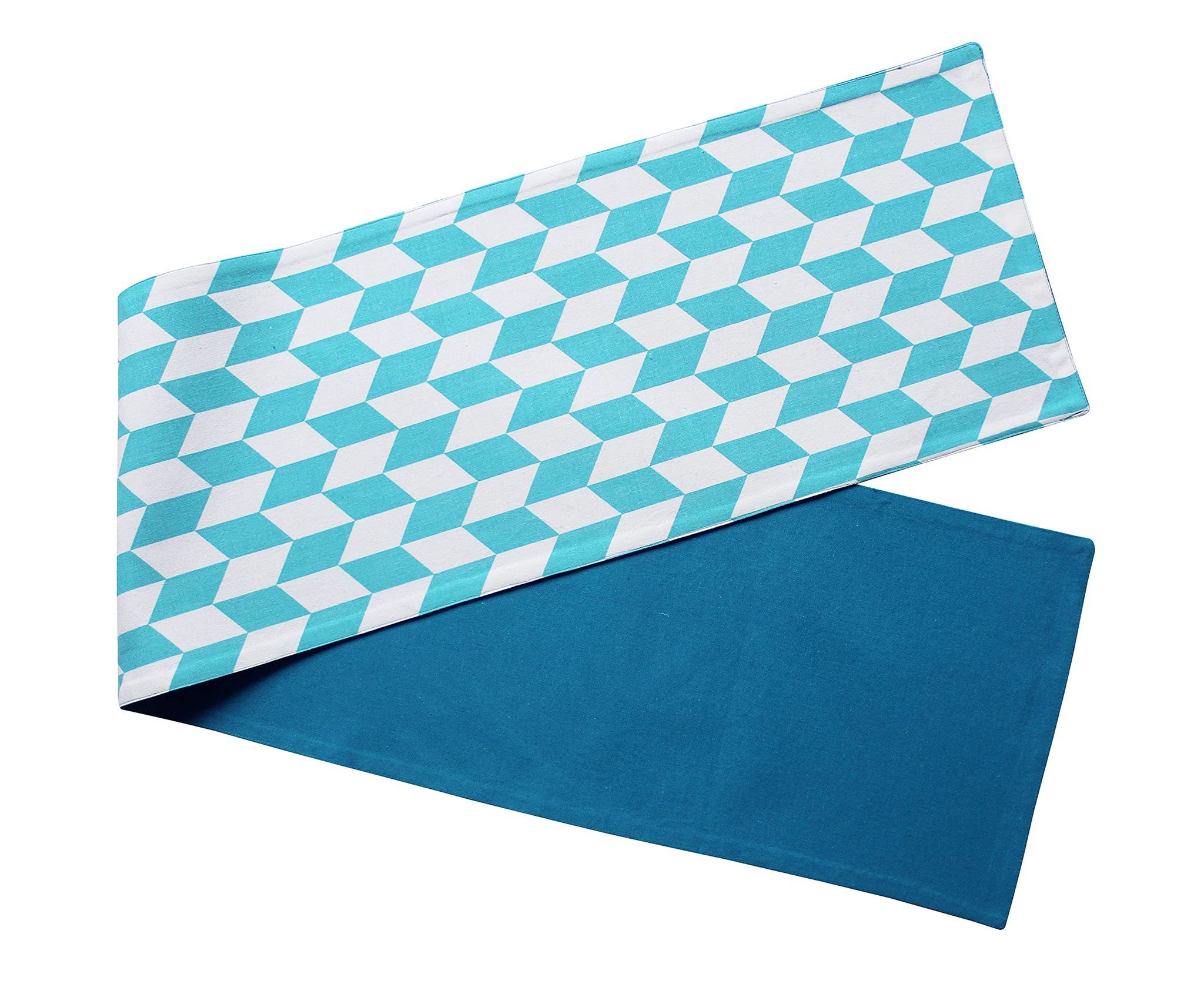 Airwill, Cotton Printed Pattern Table Runner 30x152cm (Blue) - Pack of 1