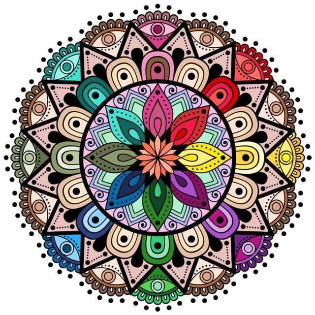 APM Rangoli Waterproof Laminated Floor Sticker in 15X15 inches