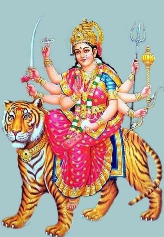 APM MAA Durga Wall Vinyl Sticker Fully Waterproof Size 12X18 inches