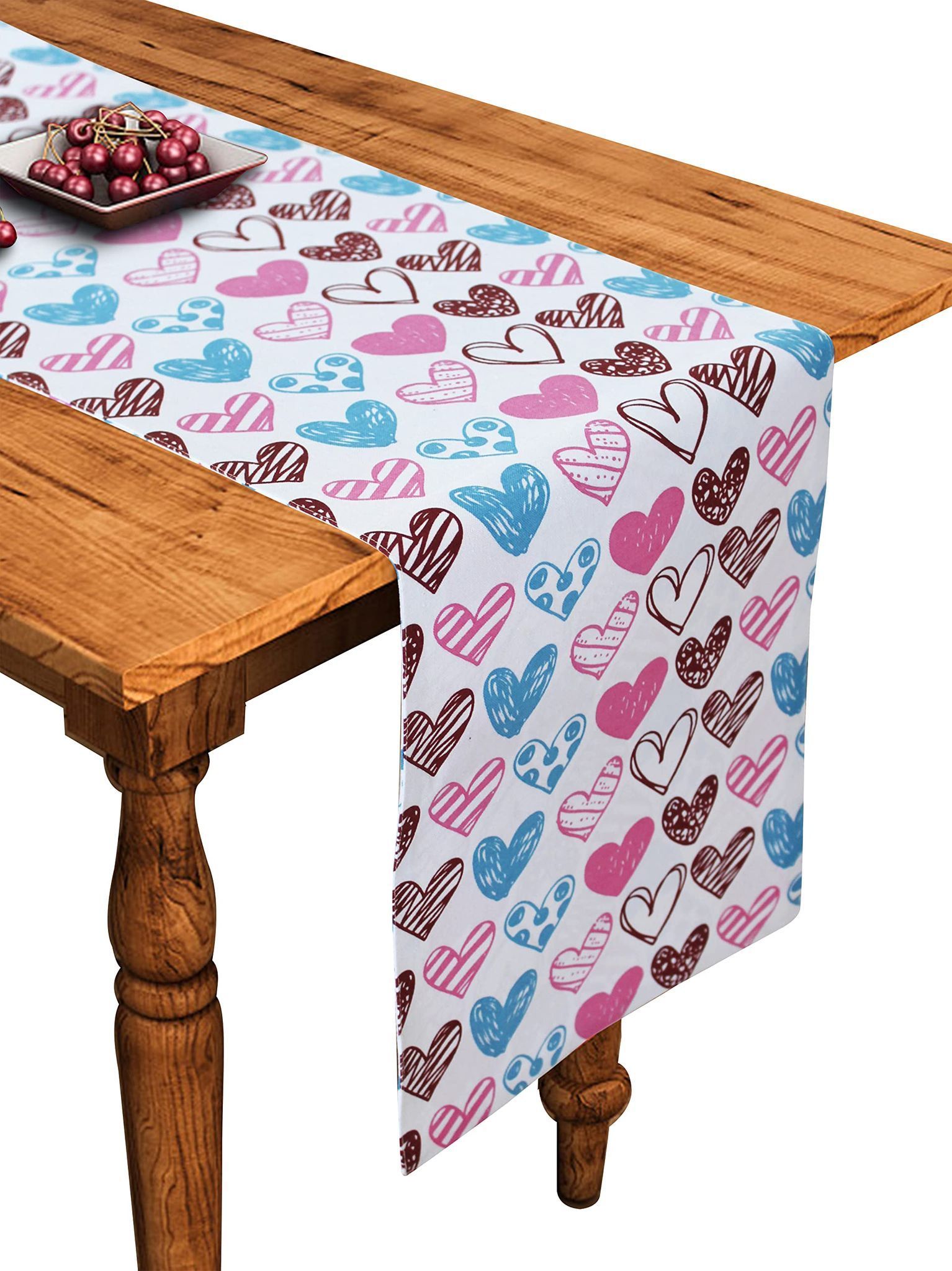 Airwill Cotton Designer Pattern Table Runner Length 152cm (Multicolor, Pack of 1)