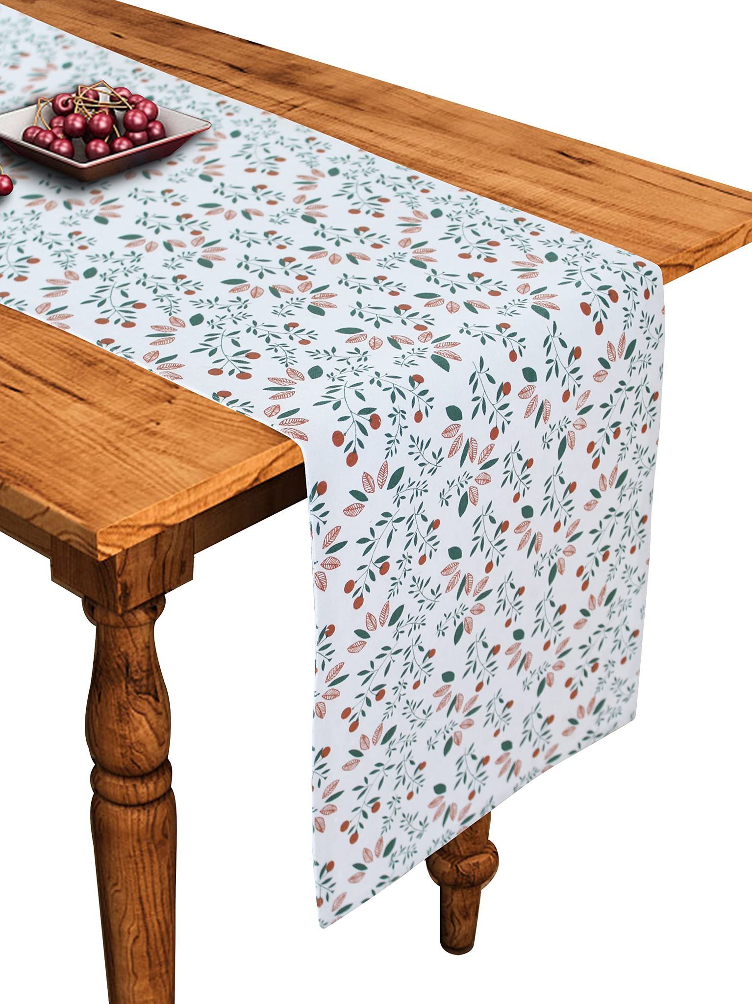 Airwill Cotton Floral Pattern Table Runner Length 152cm (Multicolor, Pack of 1)