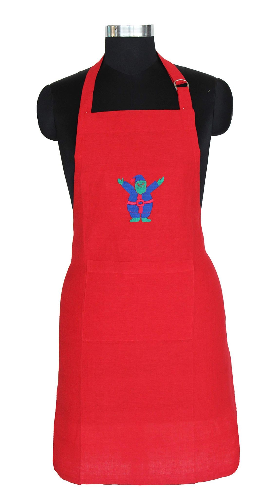 AIRWILL, 100% Cotton Designer Aprons, Sized 65cm in Width and 80cm in Length with 1 Center Pocket, Adjustable Buckle on top and 2 Long Ties on Both 2 Sides. Pack of 1 Piece.