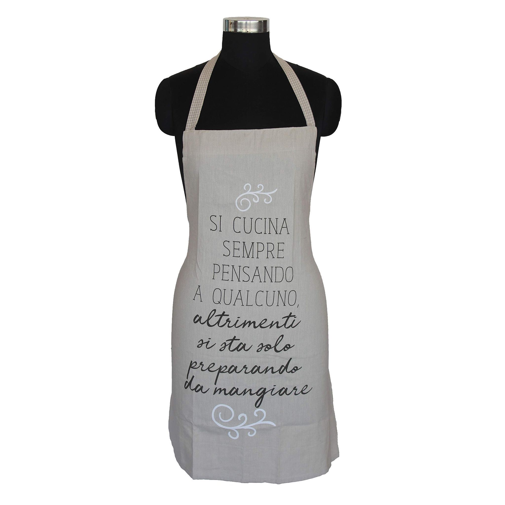 AIRWILL, 100% Cotton Designer Self Designed Bib Apron, Sized 65cm in Width and 80cm in Length with 2 Long Straps on Both Sides and Adjustable Buckle on Top. Pack of 1 pc