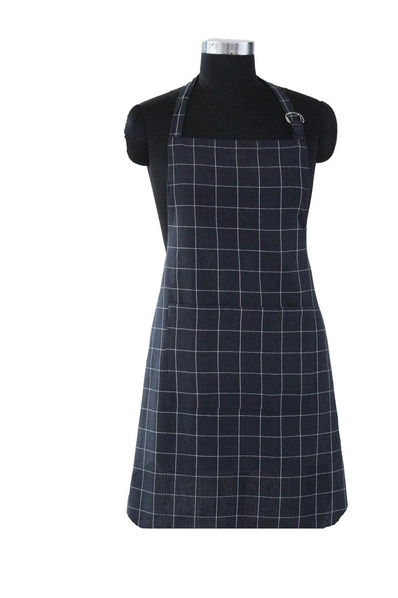 AIRWILL, 100% Cotton Designer Aprons, Sized 65cm in Width and 80cm in Length with 1 Center Pocket, Adjustable Buckle on top and 2 Long Ties on Both 2 Sides. Pack of 1 Piece.