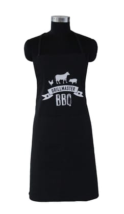 AIRWILL, 100% cotton designer aprons, sized 65cm in width and 80cm in length with 1 center pocket, adjustable buckle on top and 2 long ties on both 2 sides. Pack of 1 piece.