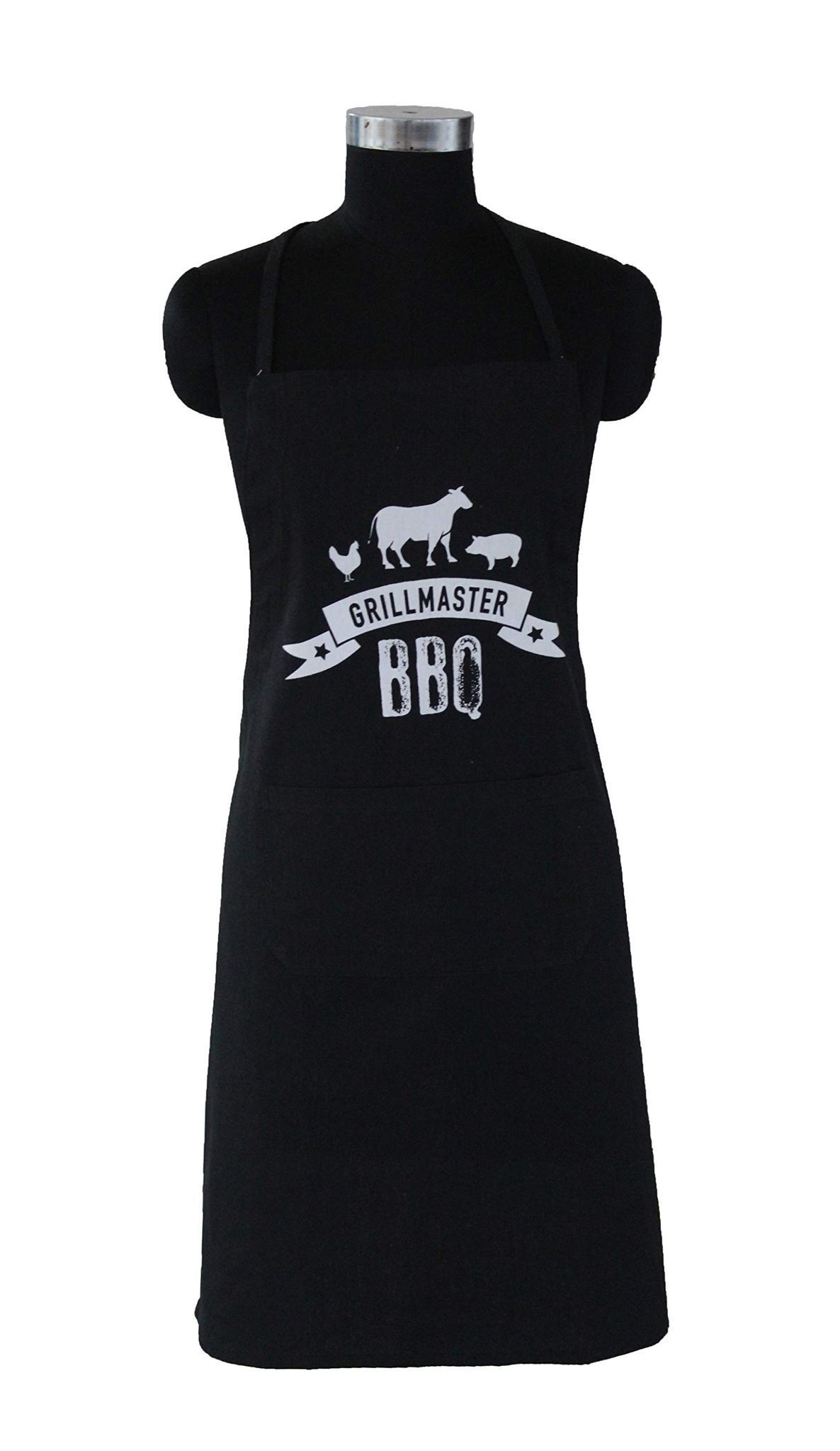 AIRWILL, 100% cotton designer aprons, sized 65cm in width and 80cm in length with 1 center pocket, adjustable buckle on top and 2 long ties on both 2 sides. Pack of 1 piece.