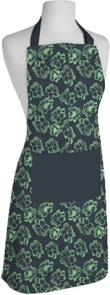 Airwill, 100% Cotton Designer Printed Aprons, Sized 65cm in Width & 80cm in Length with 1 Center Pocket, Adjustable Buckle on Top and 2 Long Ties on Both 2 Sides. Pack of 1 Piece