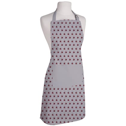 AIRWILL, 100% Cotton Chambary Designer Gady Printed Aprons, Sized 65cm in Width & 80cm in Length with 1 Center Pocket, Adjustable Buckle on Top and 2 Long Ties On Both 2 Sides. Pack of 1 piece