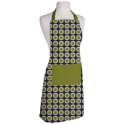 AIRWILL, 100% Cotton Designer Printed Aprons, Sized 65cm in Width & 80cm in Length with 1 Center Pocket, Adjustable Buckle on Top and 2 Long Ties on Both 2 Sides. Pack of 1 piece