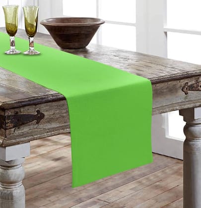 Airwill, Cotton Plain Pattern Table Runner 30x152cm (Green) - Pack of 1