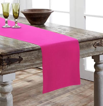 Airwill, Cotton Plain Pattern Table Runner 30x152cm (Pink) - Pack of 1