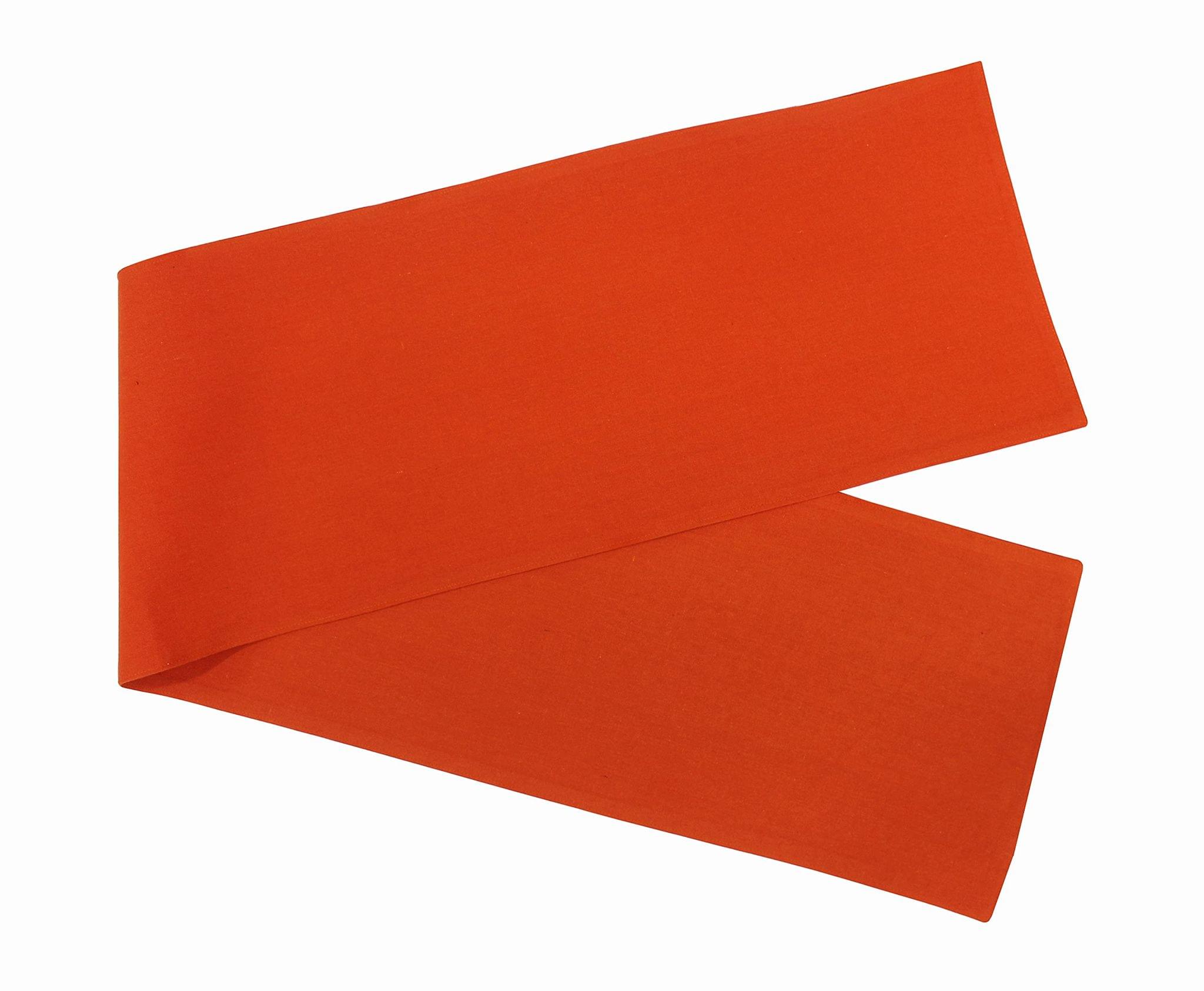 Airwill, Cotton Plain Pattern Table Runner 30x152cm (Orange) - Pack of 1