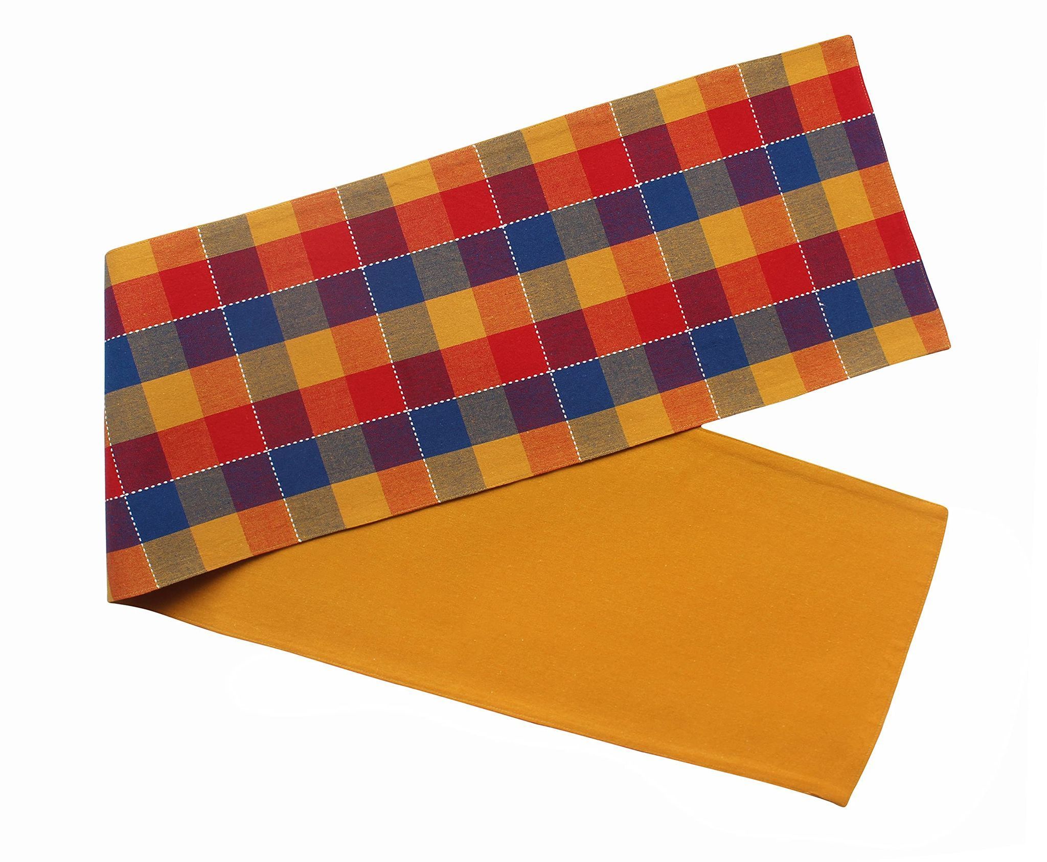 Airwill, Cotton Checkered Pattern Table Runner 30x152cm (Multicolor) - Pack of 1