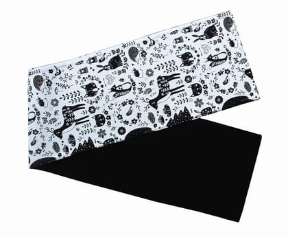 Airwill, Cotton Cartoon Pattern Table Runner 30x152cm (Black) - Pack of 1