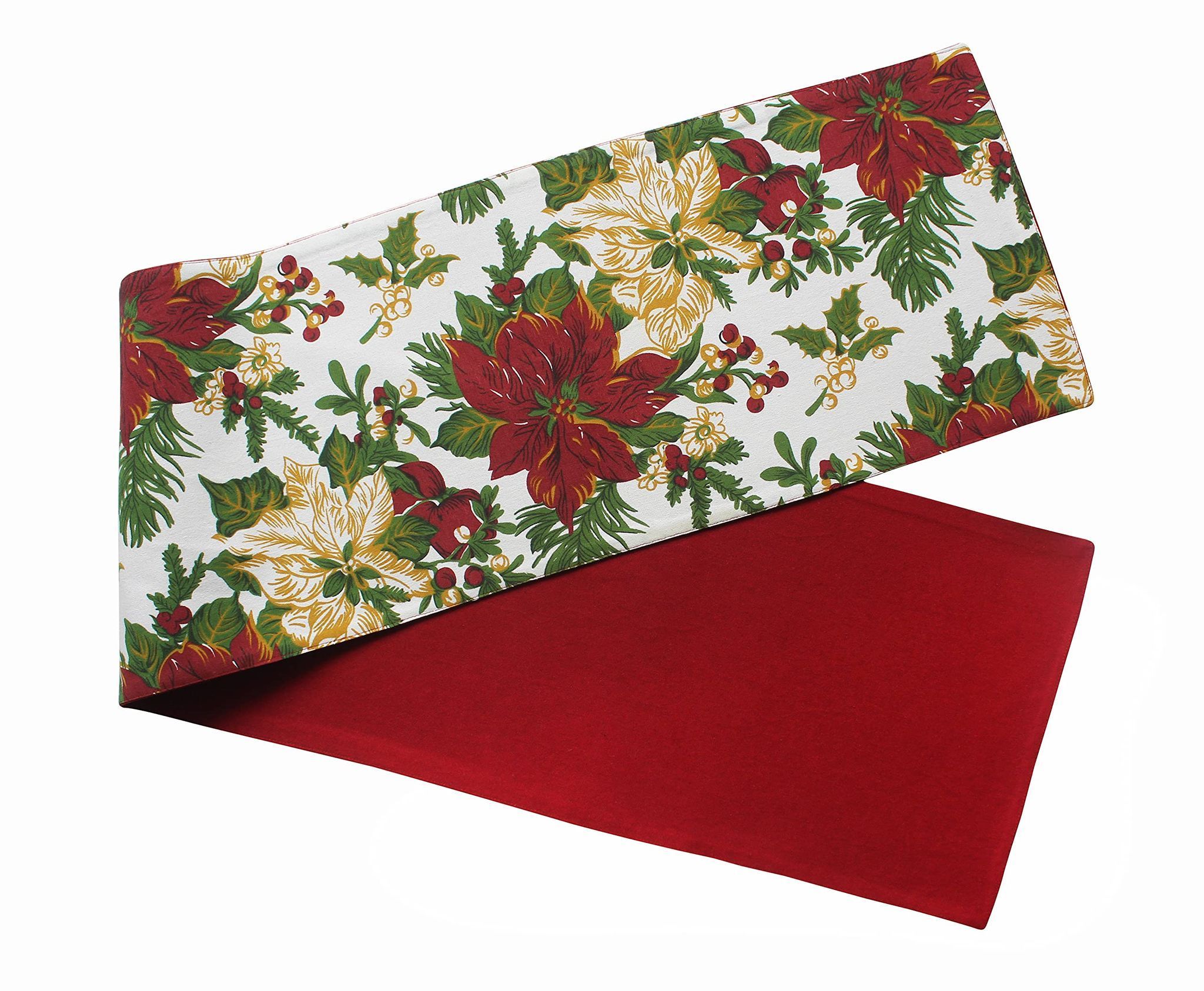Airwill, Cotton Floral Pattern Table Runner 30x152cm (Maroon) - Pack of 1