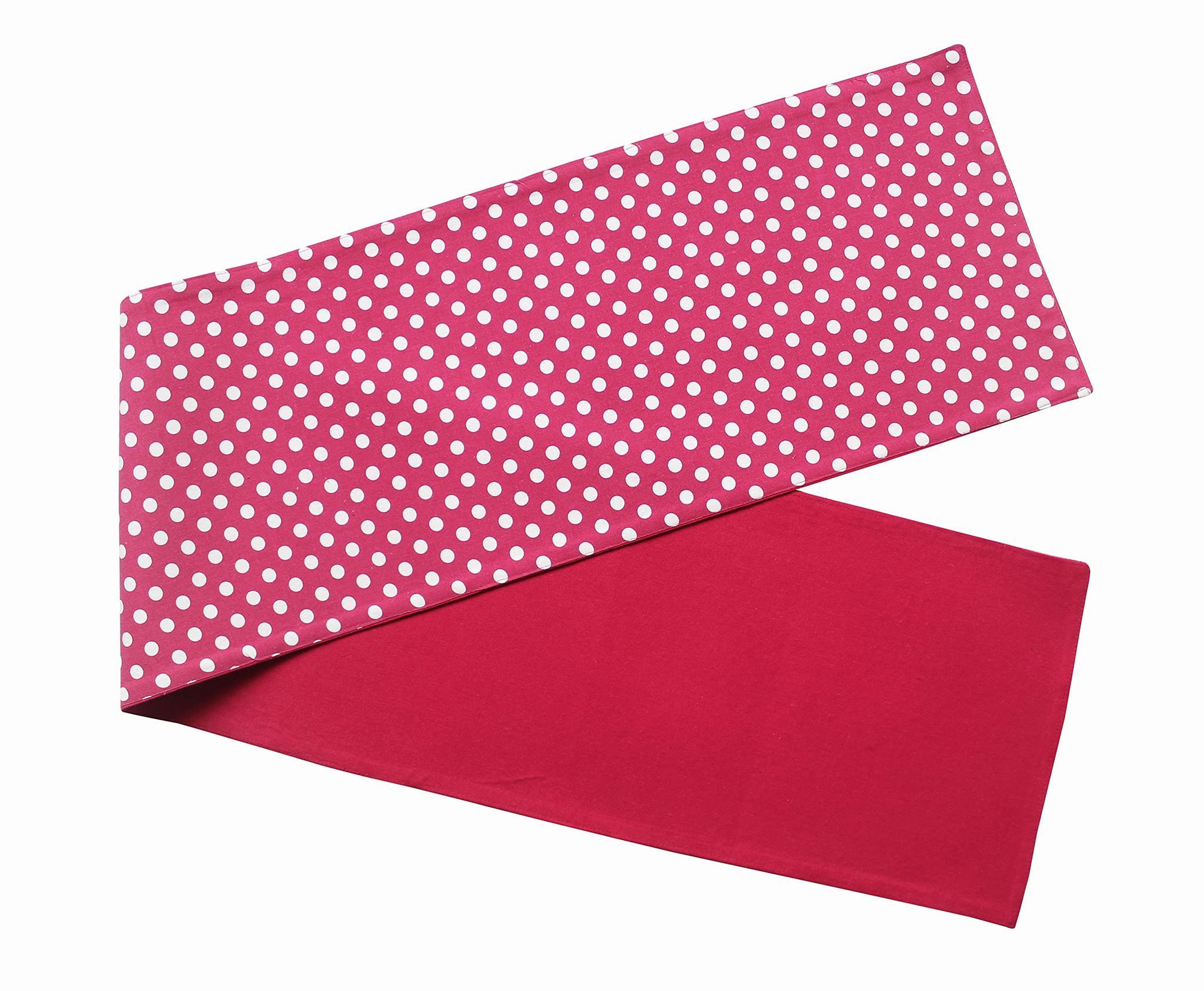Airwill, Cotton Polka Pattern Table Runner 30x152cm (Pink) - Pack of 1