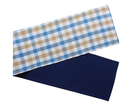 Airwill, Cotton Checkered Pattern Table Runner 30x152cm (Blue) - Pack of 1