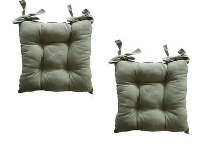 AIRWILL Cotton & Polyfibre ChairCushions/Chairpads Pack of 2 pcs