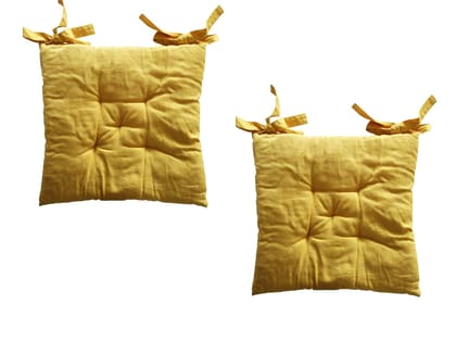 AIRWILL Cotton & Polyfibre ChairCushions/Chairpads Pack of 2 pcs