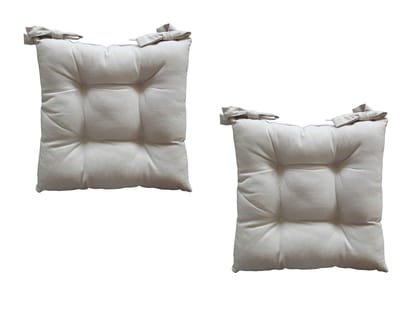 AIRWILL Cotton & Polyfibre ChairCushions/Chairpads Pack of 2 pcs