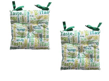 AIRWILL Cotton & Polyfibre ChairCushions/Chairpads Pack of 2 pcs