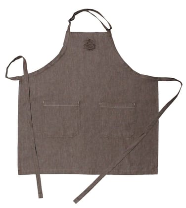 AIRWILL, 100% Cotton Designer Yarn-dyed Aprons, Sized 65cm in Width & 80cm in Length with 1 Center Pocket, Adjustable Buckle on Top and 2 Long Ties on Both 2 Sides. Pack of 1 piece