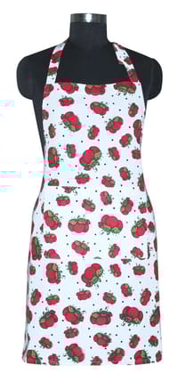 Airwill, 100% Cotton Designer Printed Aprons, Sized 65cm in Width & 80cm in Length with 1 Center Pocket, Adjustable Buckle on Top and 2 Long Ties on Both 2 Sides. Pack of 1 Piece