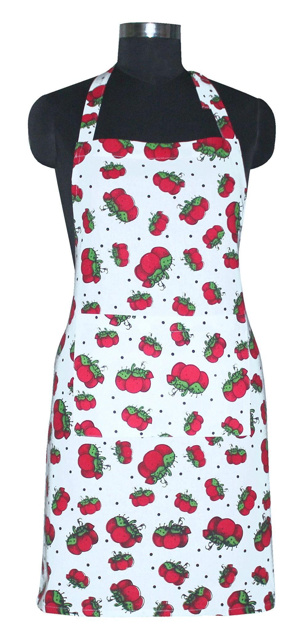 Airwill, 100% Cotton Designer Printed Aprons, Sized 65cm in Width & 80cm in Length with 1 Center Pocket, Adjustable Buckle on Top and 2 Long Ties on Both 2 Sides. Pack of 1 Piece