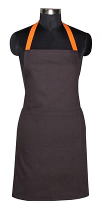 AIRWILL, 100% Cotton Designer Solid Aprons, Sized 65cm in Width & 80cm in Length with 1 Center Pocket, Adjustable Buckle on Top and 2 Long Ties on Both 2 Sides. Pack of 2 piece