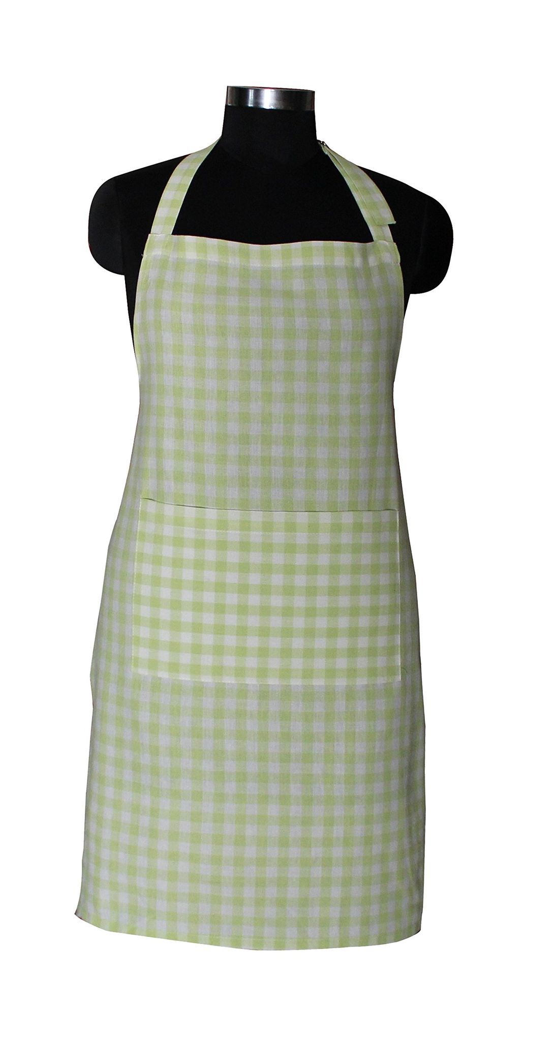 Airwill, 100% Cotton Designer Yarn-Dyed Aprons, Sized 65cm in Width & 80cm in Length with 1 Center Pocket, Adjustable Buckle on Top and 2 Long Ties on Both 2 Sides. Pack of 1 Piece