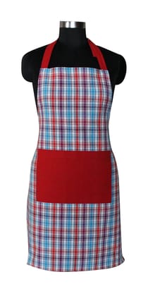 Airwill, 100% Cotton Yarn-Dyed Designer Weaved Aprons, Sized 65cm in Width & 80cm in Length with 1 Center Pocket, Adjustable Buckle on Top and 2 Long Ties On Both 2 Sides. Pack of 1 Piece