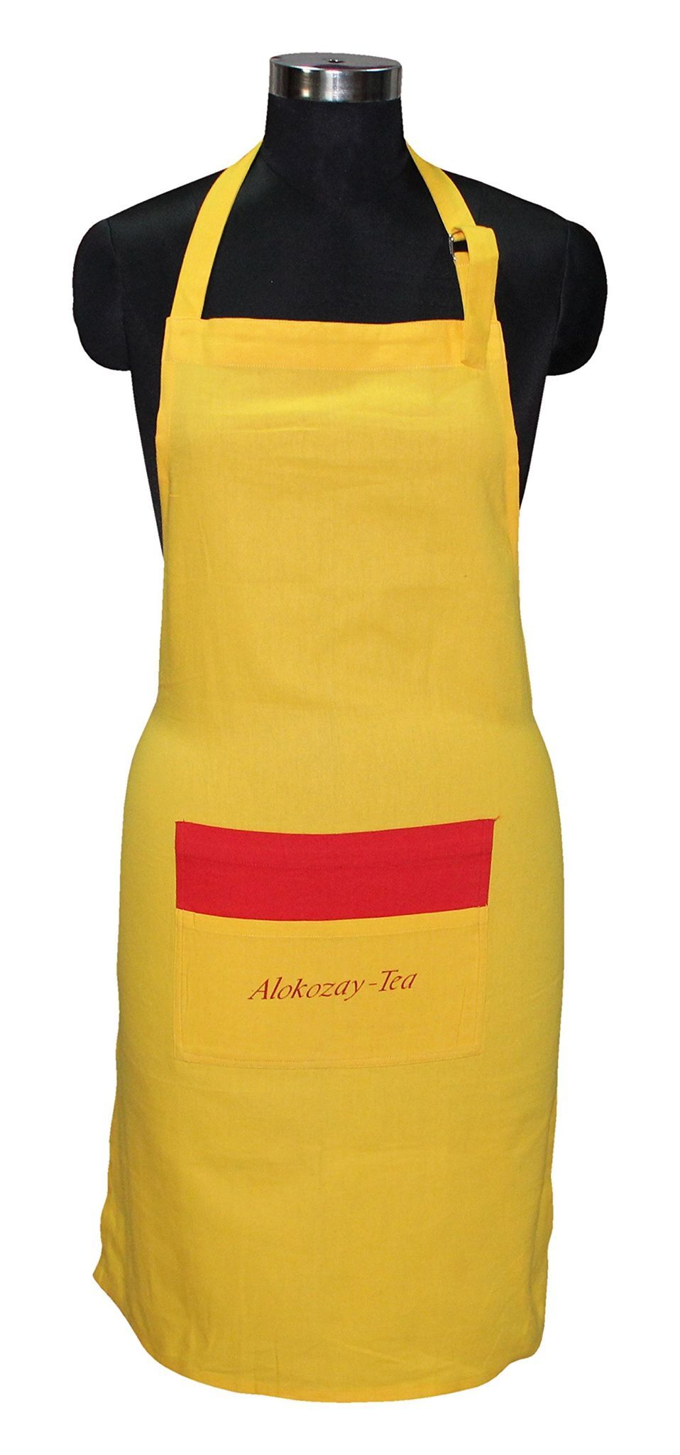 Airwill, 100% Cotton Custom Designer Printed Aprons, Sized 65cm in Width & 80cm in Length with 1 Center Pocket, Adjustable Buckle on Top and 2 Long Ties on Both 2 Sides. Pack of 1 Piece