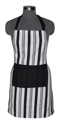 Airwill, 100% Cotton Designer Printed Aprons, Sized 65cm in Width & 80cm in Length with 1 Center Pocket, Adjustable Buckle on Top and 2 Long Ties on Both 2 Sides. Pack of 1 Piece