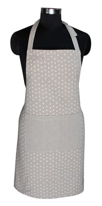 AIRWILL, 100% Cotton Designer Printed Aprons, Sized 65cm in Width & 80cm in Length with 1 Center Pocket, Adjustable Buckle on Top and 2 Long Ties on Both 2 Sides. Pack of 1 piece