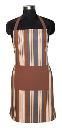 Airwill, 100% Cotton Oven Designer Printed Aprons, Sized 65cm in Width & 80cm in Length with 1 Center Pocket, Adjustable Buckle on Top and 2 Long Ties on Both 2 Sides. Pack of 1 Piece