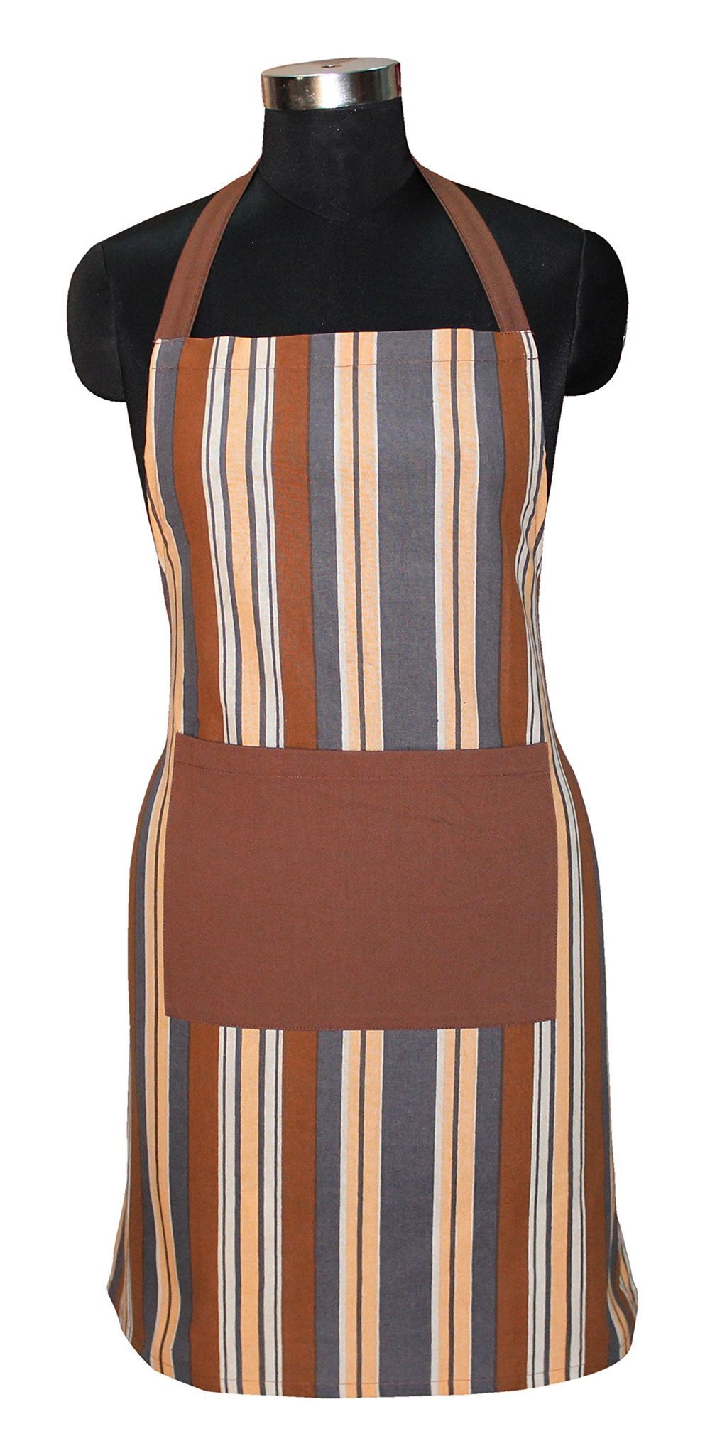 Airwill, 100% Cotton Oven Designer Printed Aprons, Sized 65cm in Width & 80cm in Length with 1 Center Pocket, Adjustable Buckle on Top and 2 Long Ties on Both 2 Sides. Pack of 1 Piece