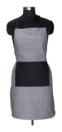 AIRWILL, 100% Cotton Designer Printed Aprons, Sized 65cm in Width & 80cm in Length with 1 Center Pocket, Adjustable Buckle on Top and 2 Long Ties on Both 2 Sides. Pack of 1 piece