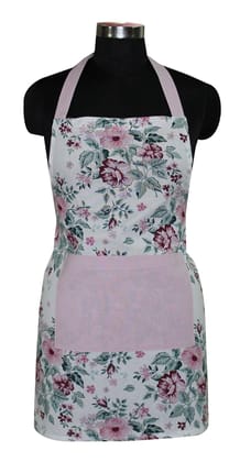AIRWILL, 100% Cotton Designer Printed Aprons, Sized 65cm in Width & 80cm in Length with 1 Center Pocket, Adjustable Buckle on Top and 2 Long Ties on Both 2 Sides. Pack of 1 piece