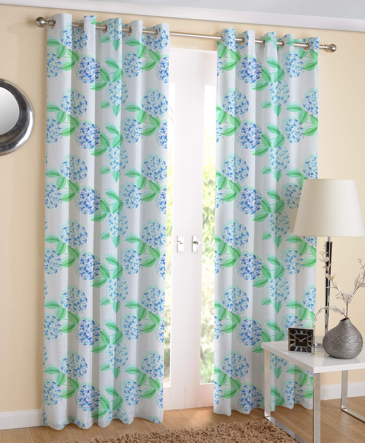 AIRWILL Cotton Eyeleted 7ft Door Curtains (Pack of 2)