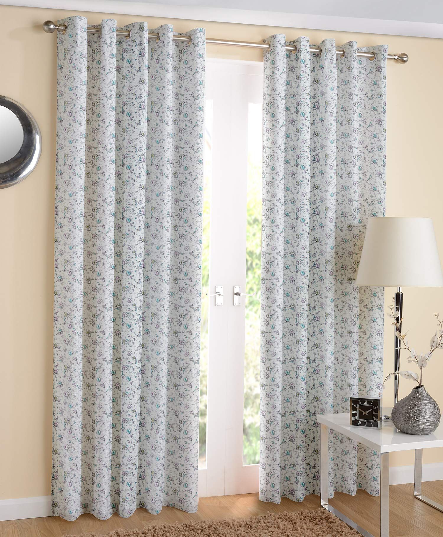 AIRWILL Cotton Eyeleted 7ft Door Curtains (Pack of 2)